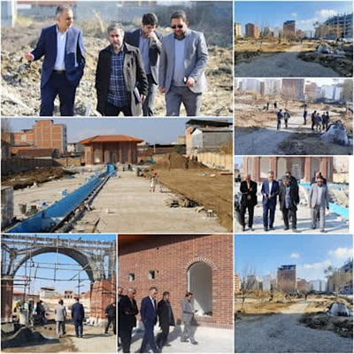 بازدید مهدی کیانی شهردار بابل، محمد زمان یعقوبی رییس  کمیسیون فضای سبز شورای اسلامی شهر، سید مرتضی حسینی  مدیرعامل سازمان فضای سبز، و مدیران شهرداری بابل از  پارک درحال احداث واقع در زمین های معروف به  باغ ملکیان و باغ ایرانی