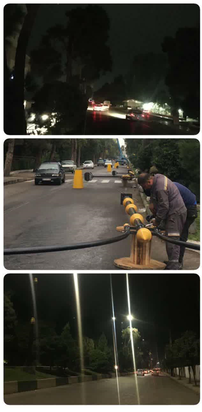 اصلاح روشنایی بلوار نوشیروانی با اعتباری بالغ بر 8 میلیارد ریال
