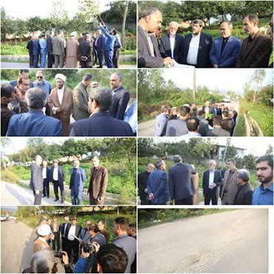 بازدید مدیر کل بحران،فرماندار ویژه شهرستان و معاون استاندار،نمایندگان مجلس شورای اسلامی شهرستان بابل،امام جمعه بابلکنار،رئیس اداره راه بابل،بازرس اداره کل راه، معاونت خدمات شهری شهرداری بابل از محل رانش آسفالت شده در بخشی ازخیابان منتهی به سایت انجیلسی