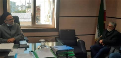 دیدار نوروزی محمدقاسم دابوئیان  سرپرست شهرداری بابل با حجت الاسلام باقریان ریاست دادگستری شهرستان بابل