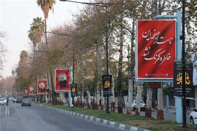 خیابان شریعتی بابل یکپارچه به تصاویر سردار سلیمانی مزین شد