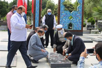 المان شهید ایمانی در آرامستان باغ بهشت شهرداری بابل رونمایی شد