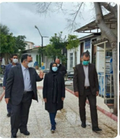بازدید نوروزی مهندس کیانی سرپرست شهرداری  و خانم فیروزپور رئیس کمیسیون خدمات شهری شورای اسلامی از سازمان آرامستانها