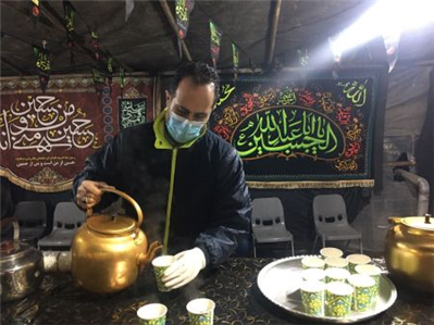 عزاداری سید مجتبی حکیم شهرداربابل به اتفاق معاونین و مدیران شهرداری به مناسبت ایام فاطمیه در موکب الحیدر